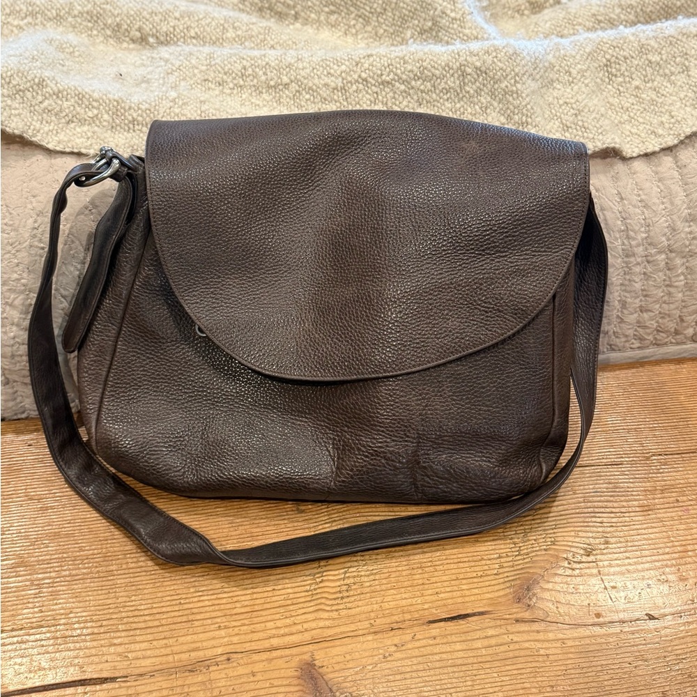 Brown Leather Shoulder Bag